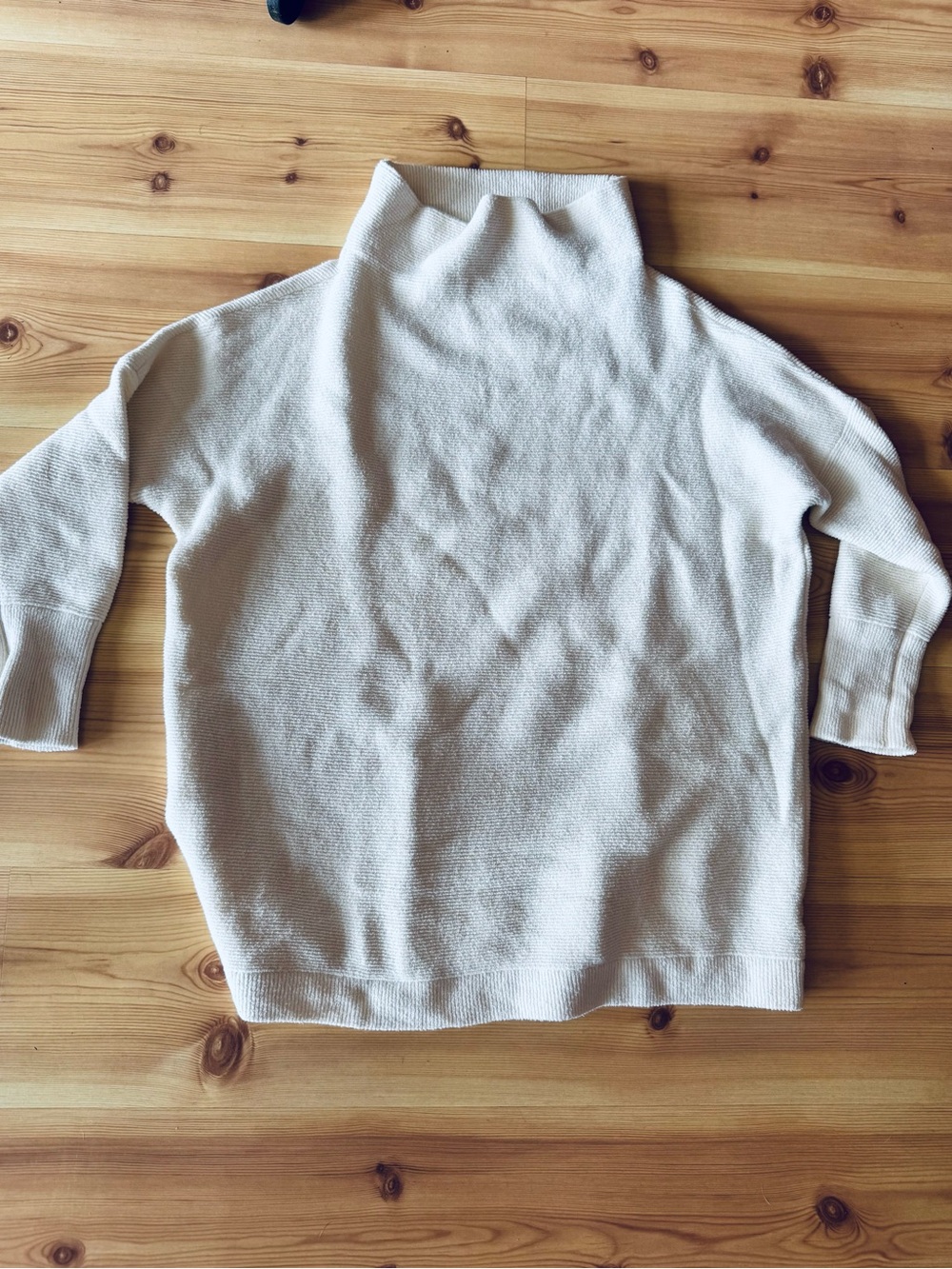 Free People Cream Turtleneck Sweater